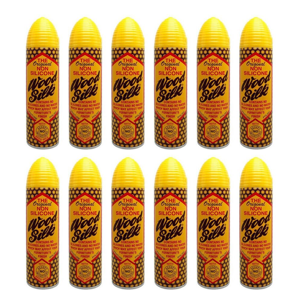 12x The Original Non Silicone Wood Silk Spray 225ml Cleaner