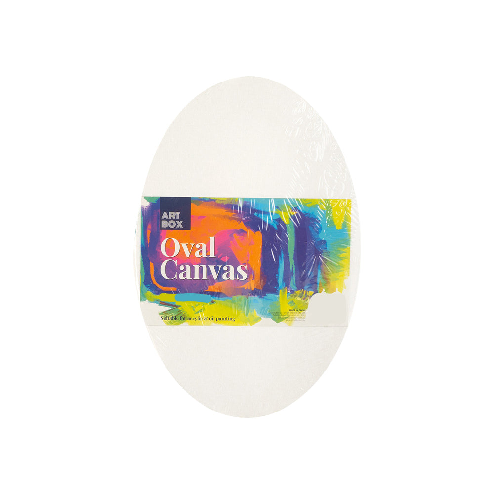 8PK Art Boxd 40cm Oval Shaped Canvas For Acrylic & Oil Painting