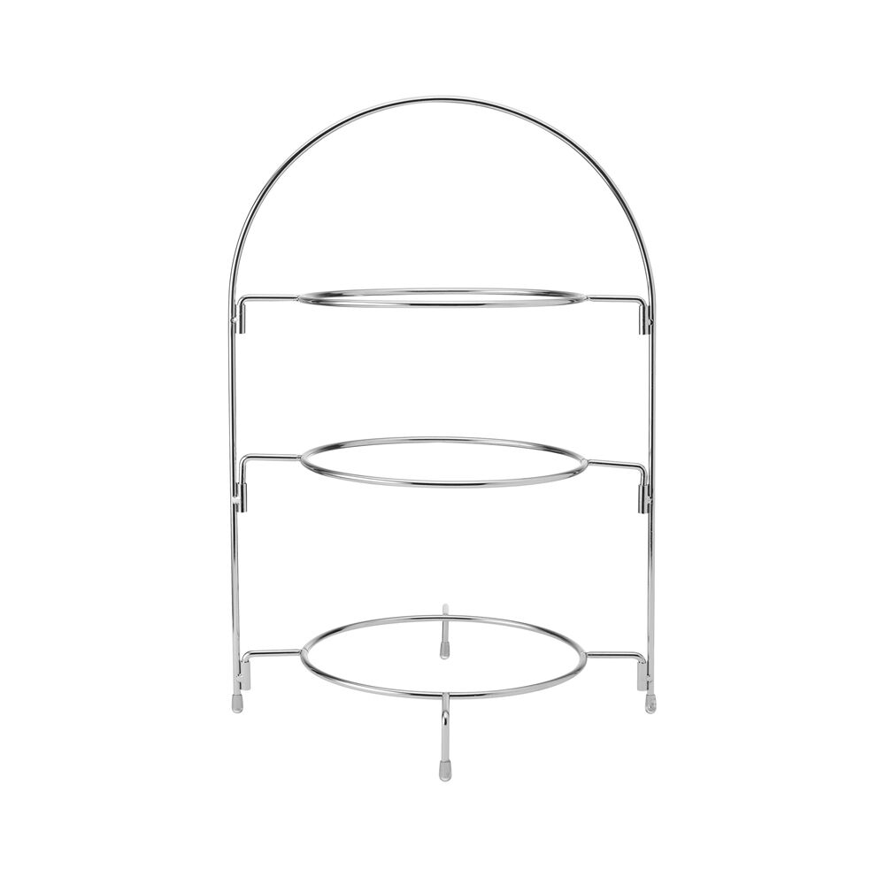 Artesa 3 Tier Metal Food Serving Stand/Plate Holder Afternoon Tea/Cakes Silver