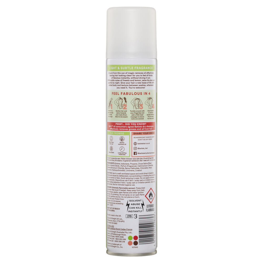 6pc Batiste Dry Shampoo Bare Long Lasting 200ml Barely Scented