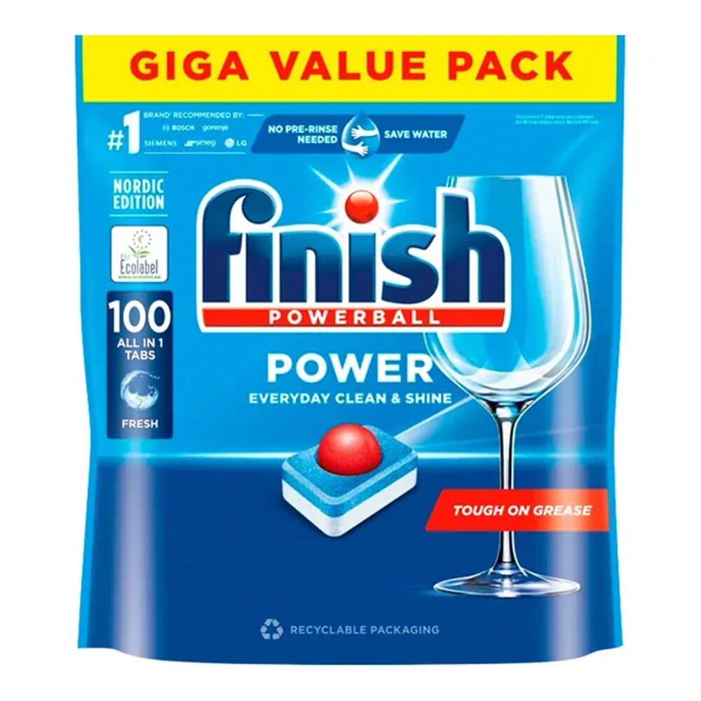 3x 100pc Finish Powerball Power Dishwasher Tablets Giga Value Pack Fresh Scented