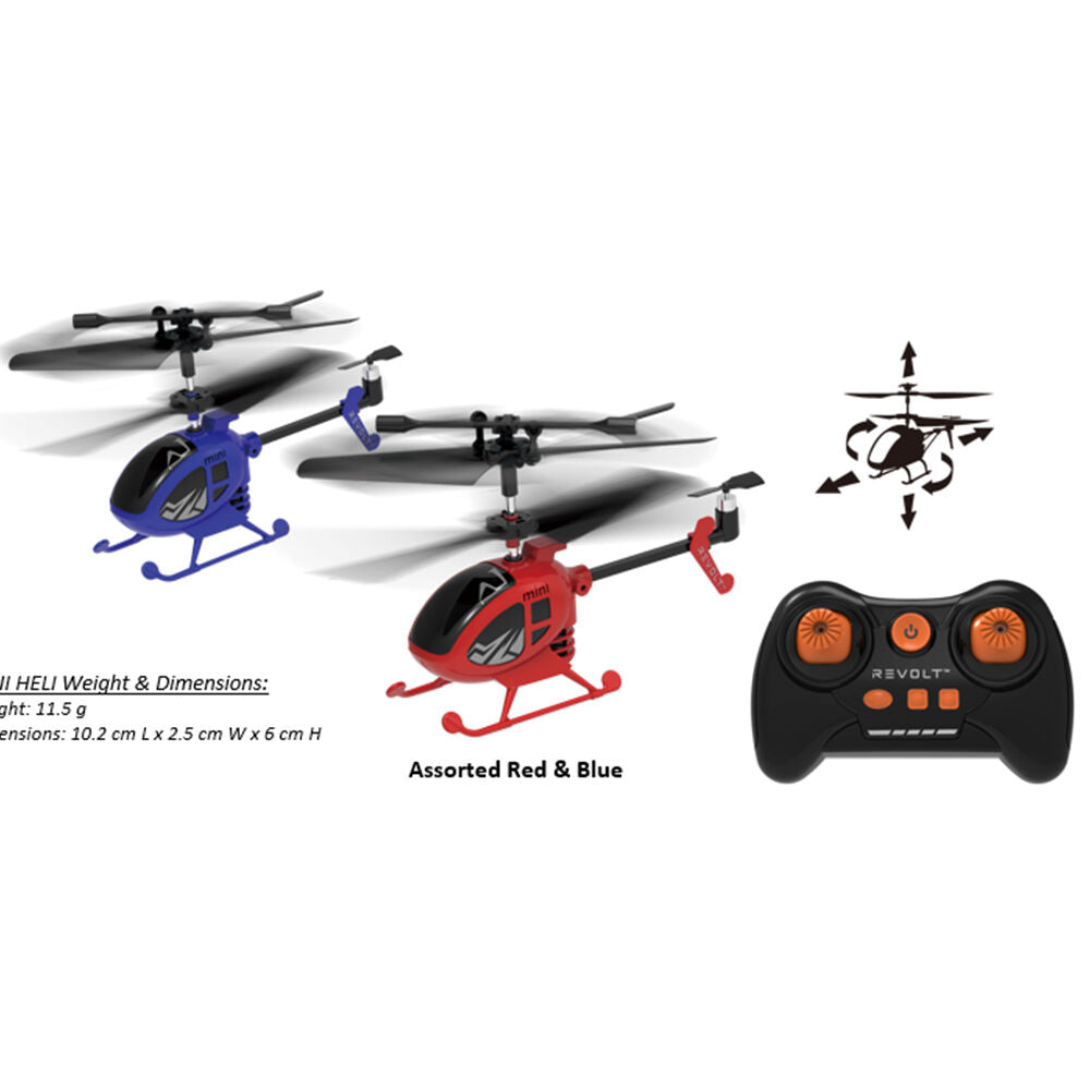 Revolt Radio Control Mini Helicopter Toy Kids/Children 14y+ 10.4x6cm Blue
