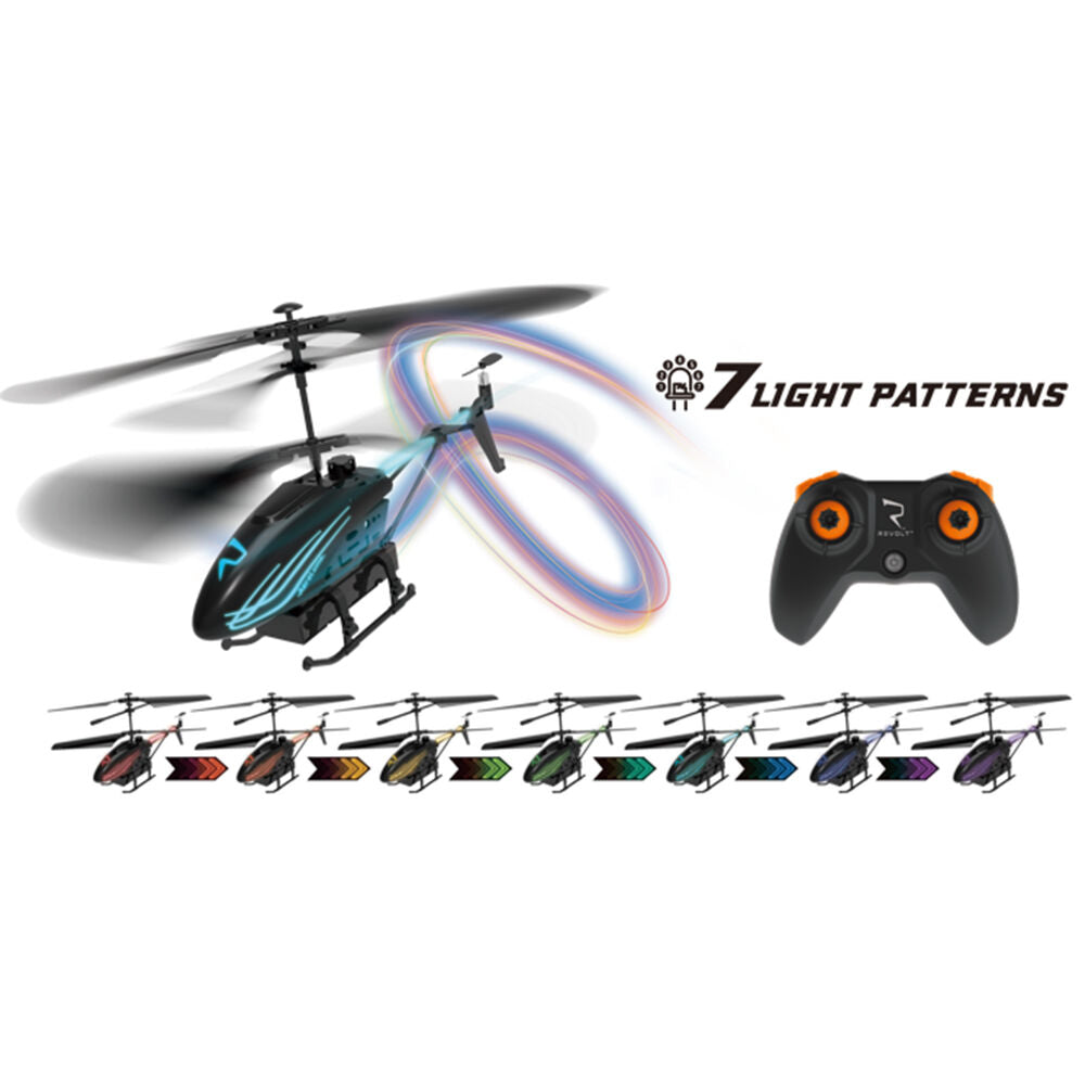 Revolt Radio AeroLume Helicopter Toy Kids 8y+ 22.6x10cm Black