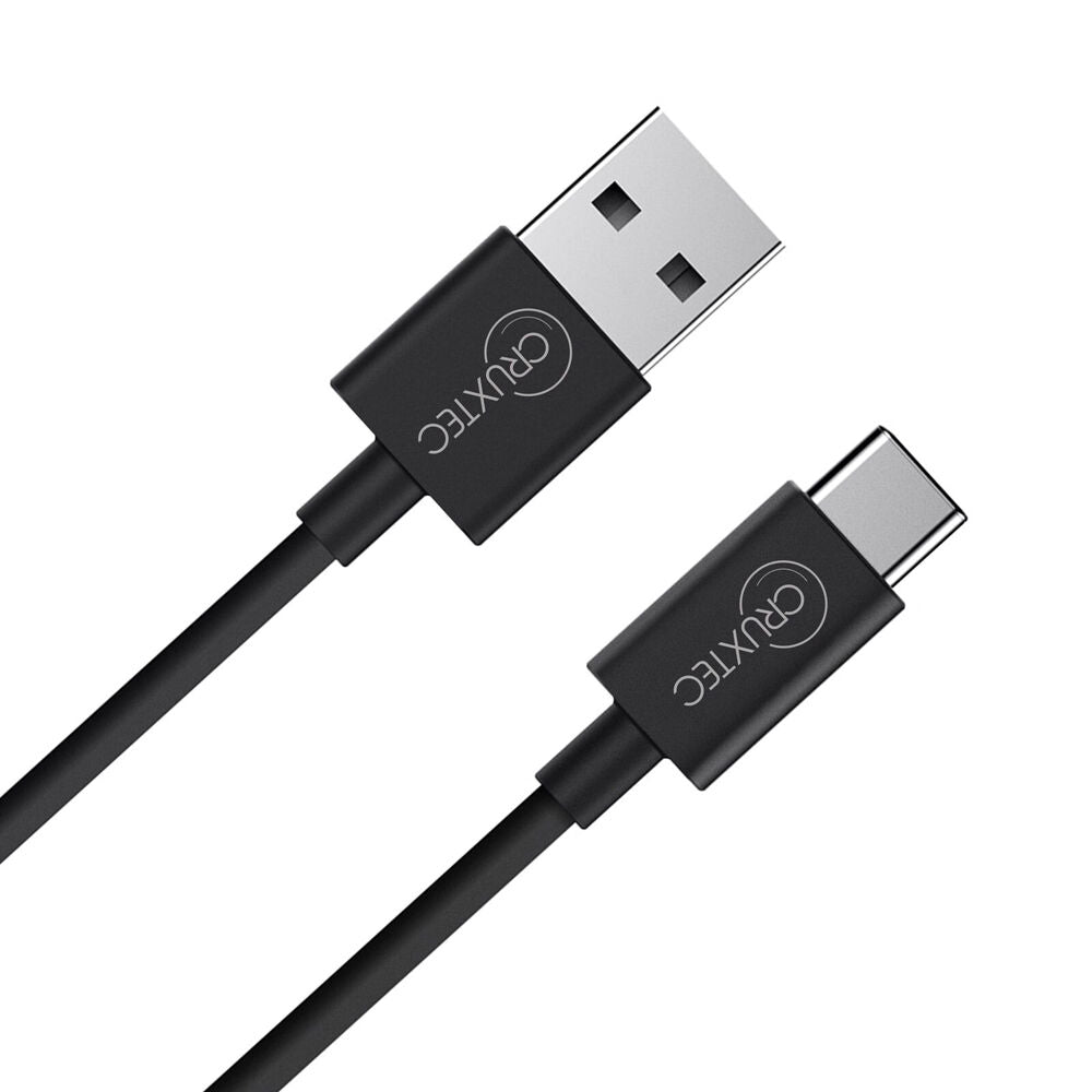 3PK Cruxtec ATC-3A-2MBK 2m USB-A to USB-C Data Sync/Charging Cable 60W Black