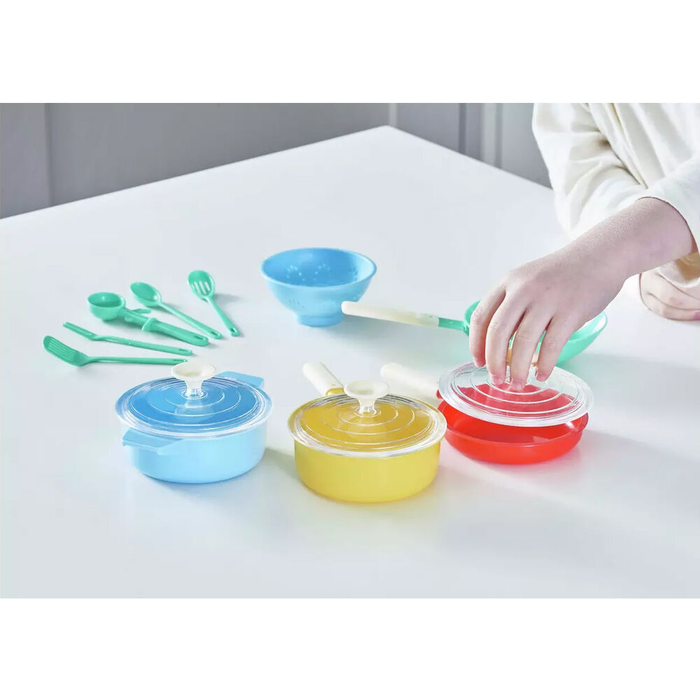 Casdon Pan Set Pretend Play Kitchen Utensil Toy Kids Children 3y+ Pastel