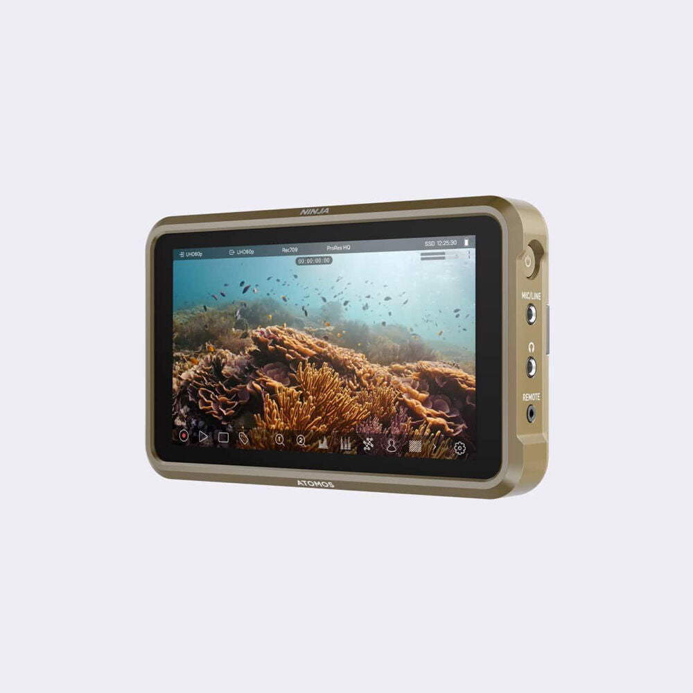 Atomos Ninja 5 Inch 4Kp60 HDR Portable Monitor/Recorder for HDMI Cameras Gold