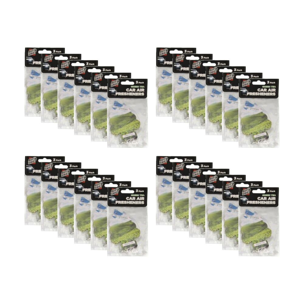24x 3PK AutoShift Leaf Shape Car Interior Air Freshener Mirror Hang Assorted