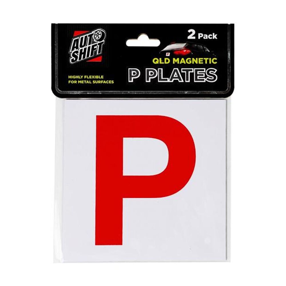 6x 2PK AutoShift QLD/SA Magnetic Red Probationary Licence Plate/Signs 15cm