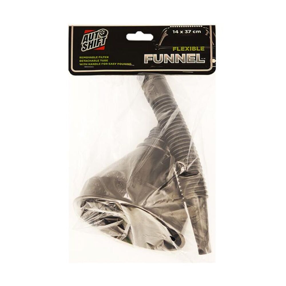 4PK AutoShift Flexible Automotive Funnel w/Removable Filter Detach Tube 14x37cm
