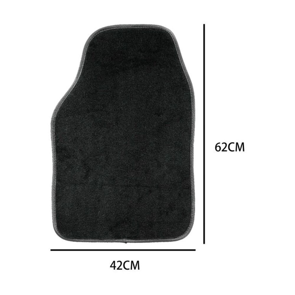 4pc AutoShift Universal Fit Car Floormats Front & Rear Seats Black Carpet