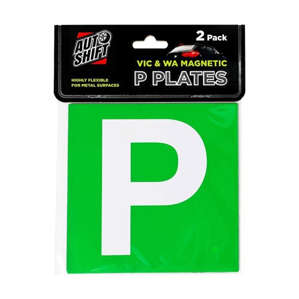 6x 2PK AutoShift VIC/WA Magnetic Green Probationary Licence Plate/Signs 15cm