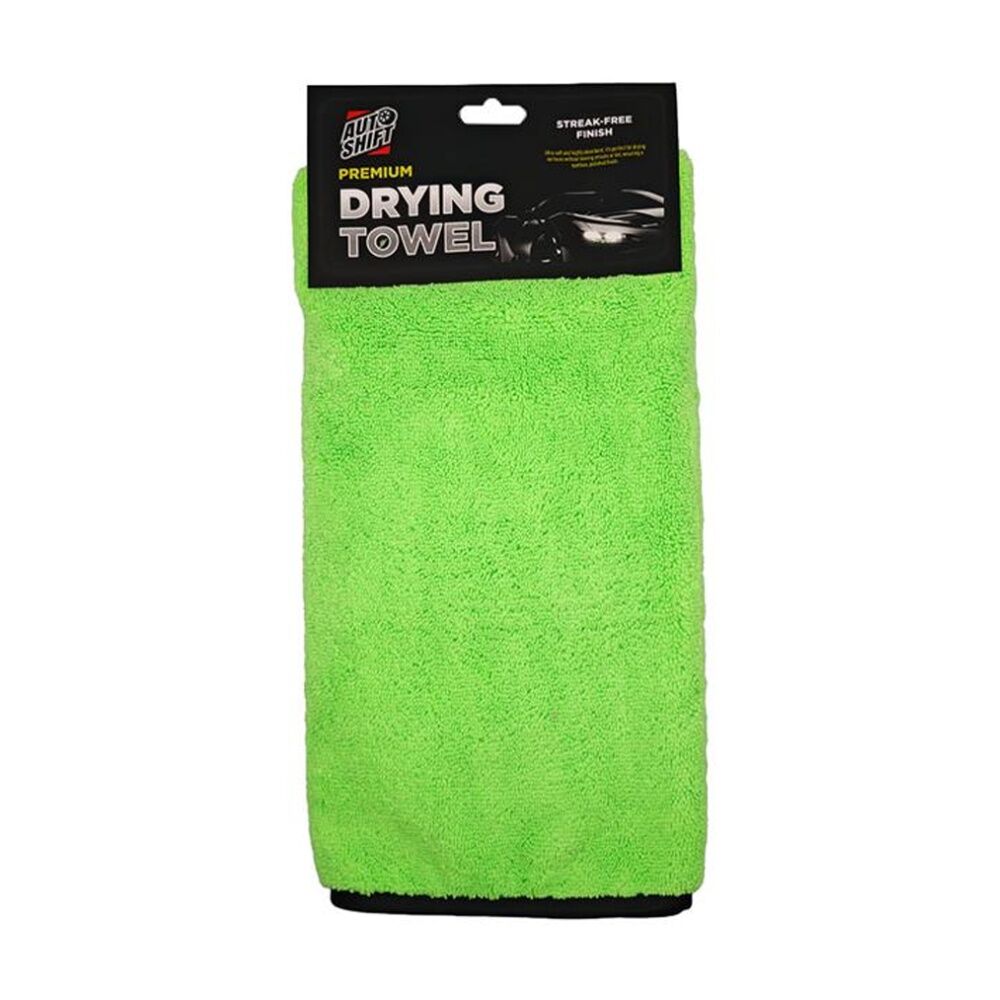 3PK AutoShift Premium Microfibre Drying Towel/Cloth Car Cleaning 70x70cm Green