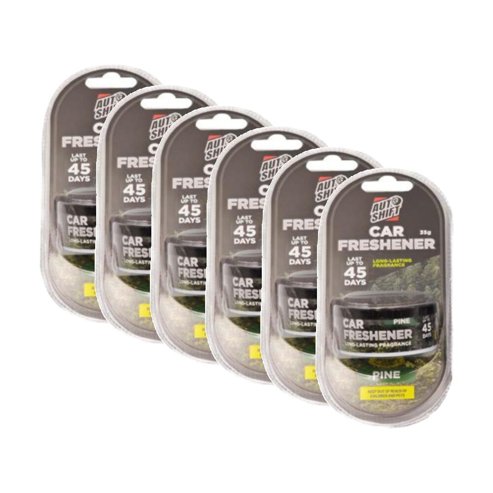 6PK AutoShift Car Air Freshener Canister 45 Day Scent Auto Accessory Assorted