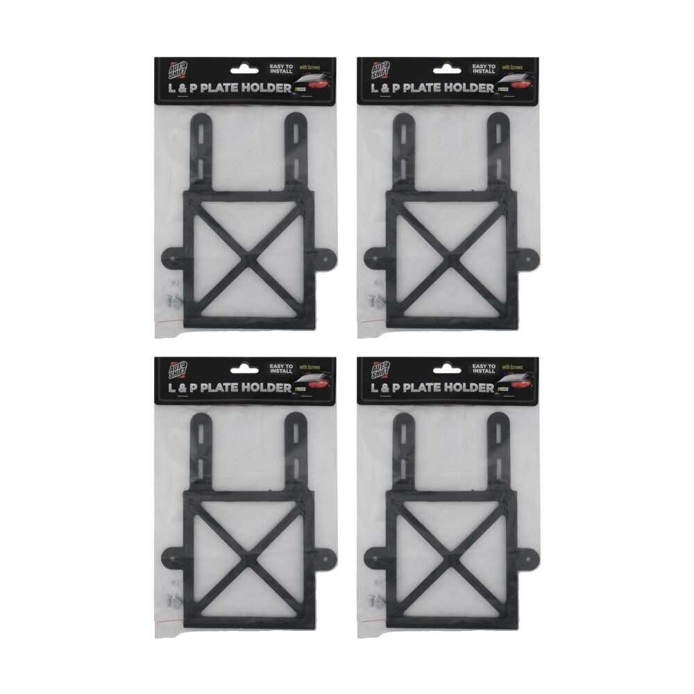 4PK AutoShift Easy Install Learners & Probationary Sign Licence Plate Holder