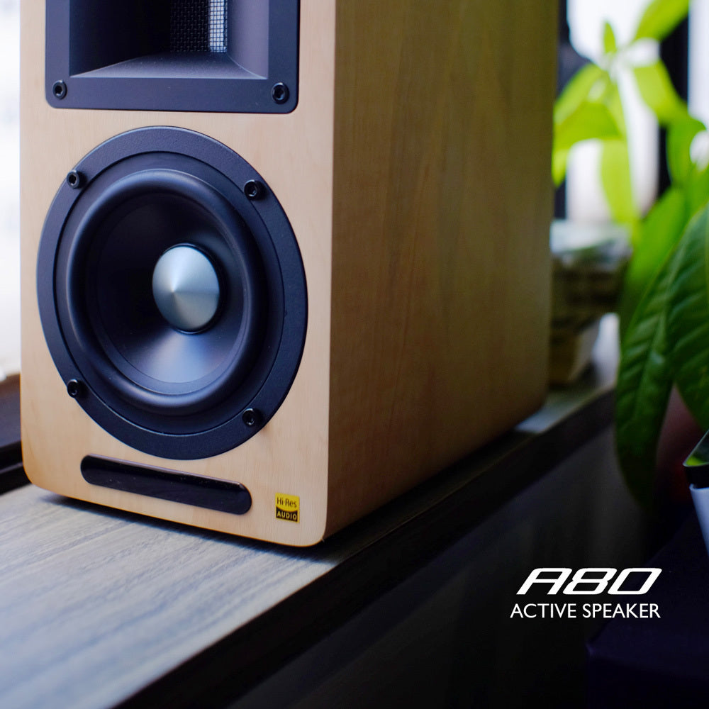 Airpulse A80 Active Bookshelf Speaker System - Pine