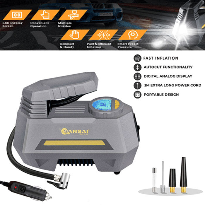 Sansai 120W Portable Air Pump Black