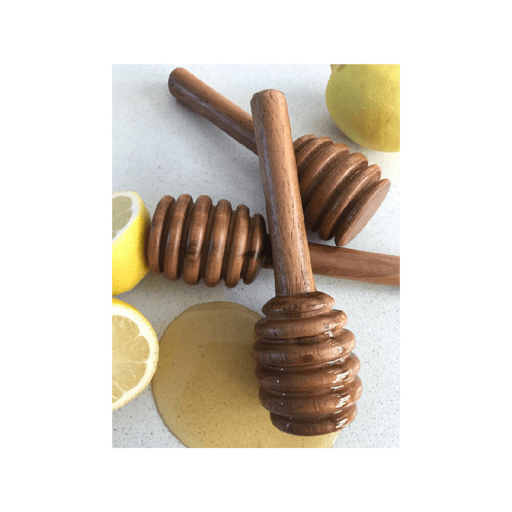 2PK Darlin Acacia Wood Honey Dipper Heat Resistant Utensil 21x4cm Brown
