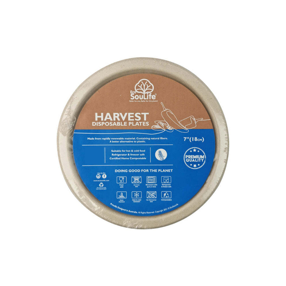 8x 60pc EcoSouLife Harvest Disposable Side Plates 18cm