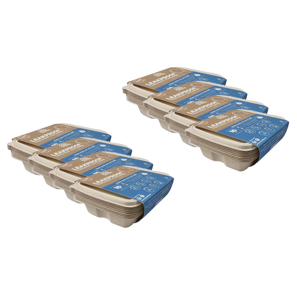 8x 50pc EcoSouLife Harvest Leakproof Rectangular Containers & Lids 500ml