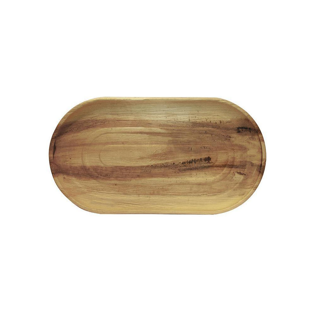 2x 9PK EcoSouLife Disposable Areca Nut Leaf Large Serving Tray 560cm - Brown