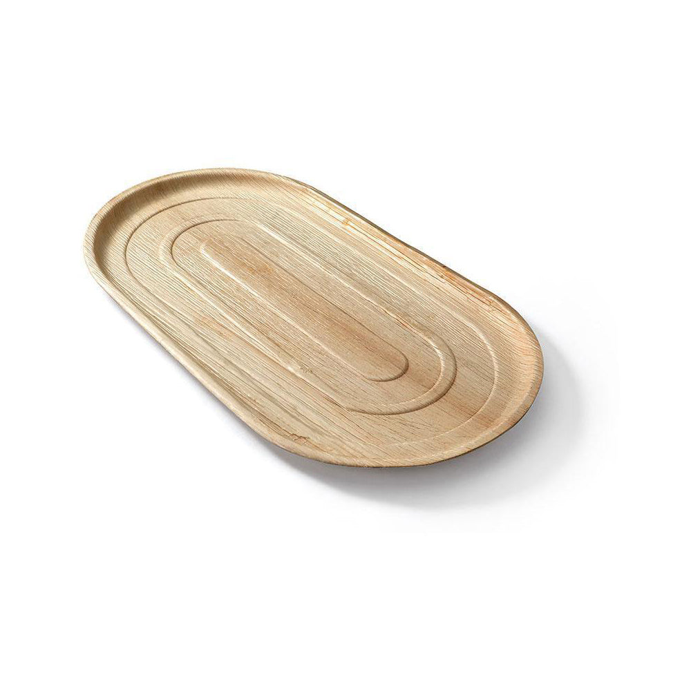 2x 9PK EcoSouLife Disposable Areca Nut Leaf Large Serving Tray 560cm - Brown