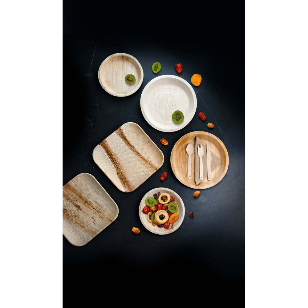 2x 112pc EcoSouLife Areca Nut Leaf Round Party Pack - Beige