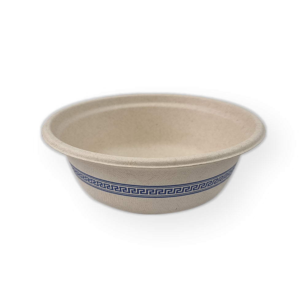 4x 60pc EcoSouLife Disposable Harvest Art Series Bowl 500ml - Blue