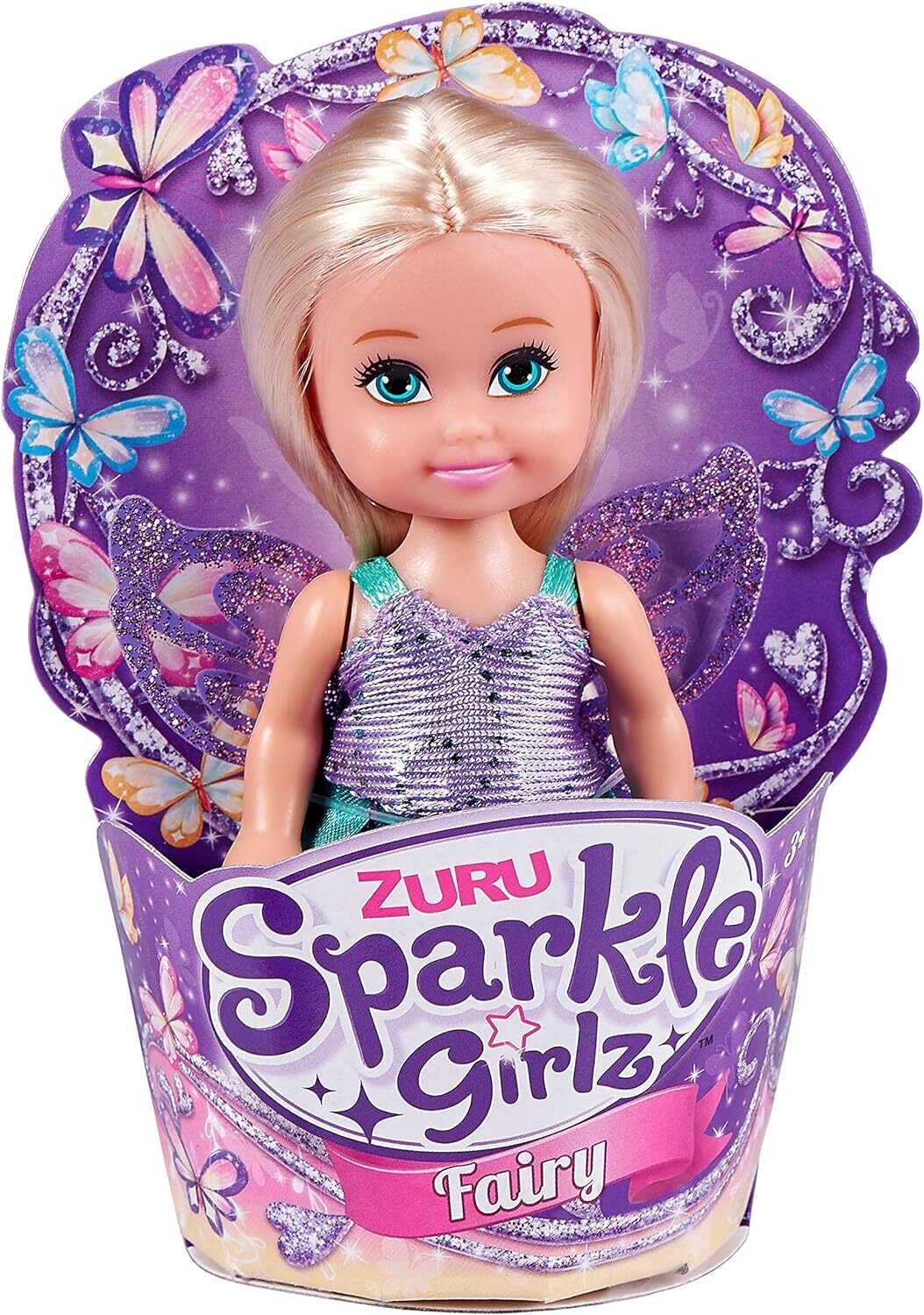 3x Zuru Sparkle Girlz 4.7'' Fairy Cupcake Doll Toy Assorted 3+