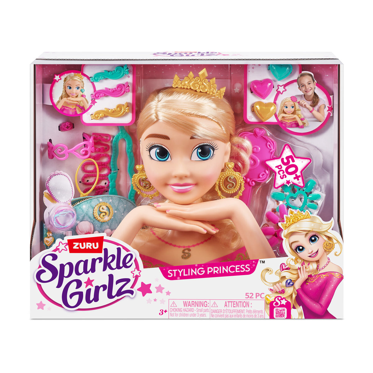 Zuru Sparkle Girlz Styling Head w/Fantasy Nail Design Kids Toy 3+