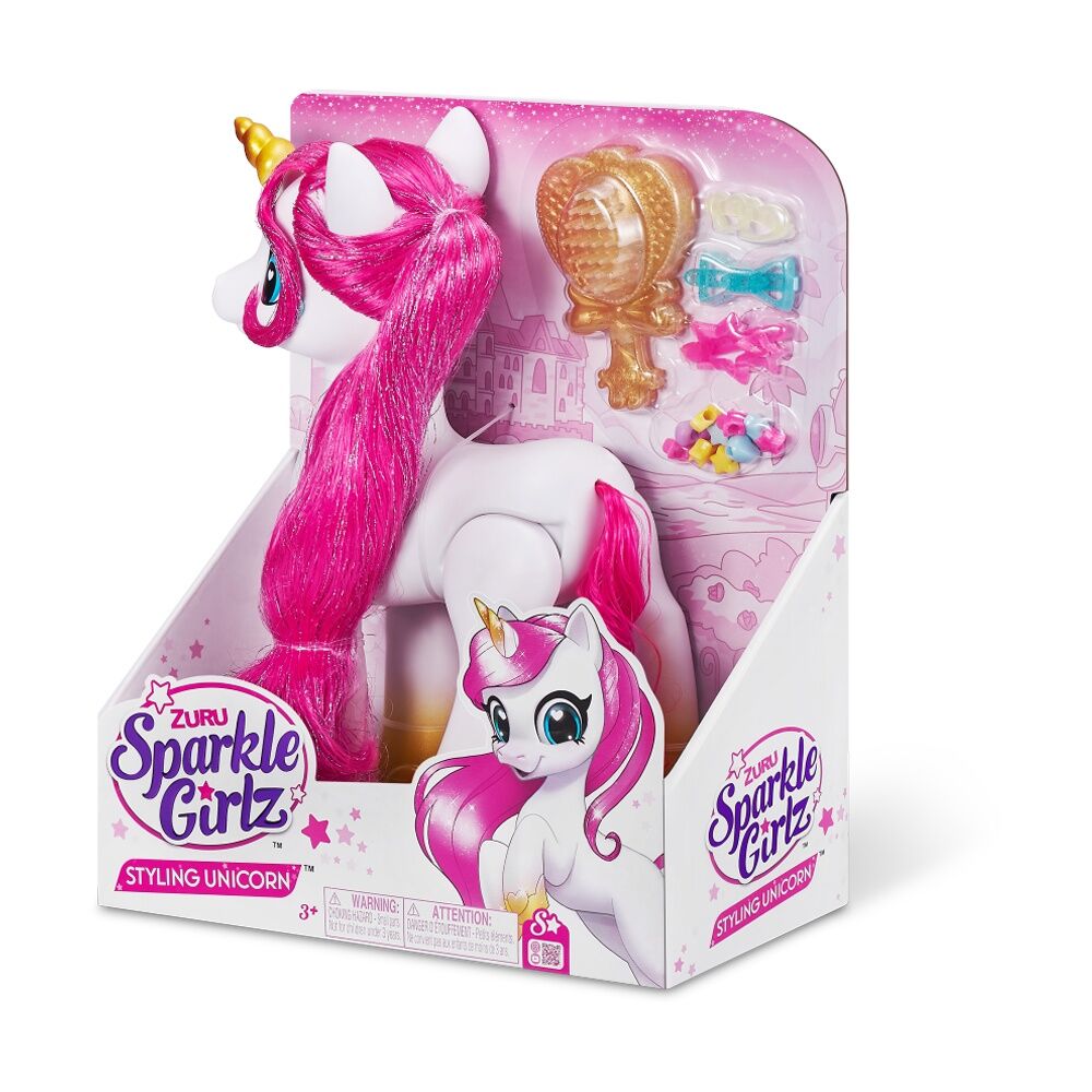 4PK Zuru Sparkle Girlz Styling Unicorn Doll Playset Kids/Children - 3y+