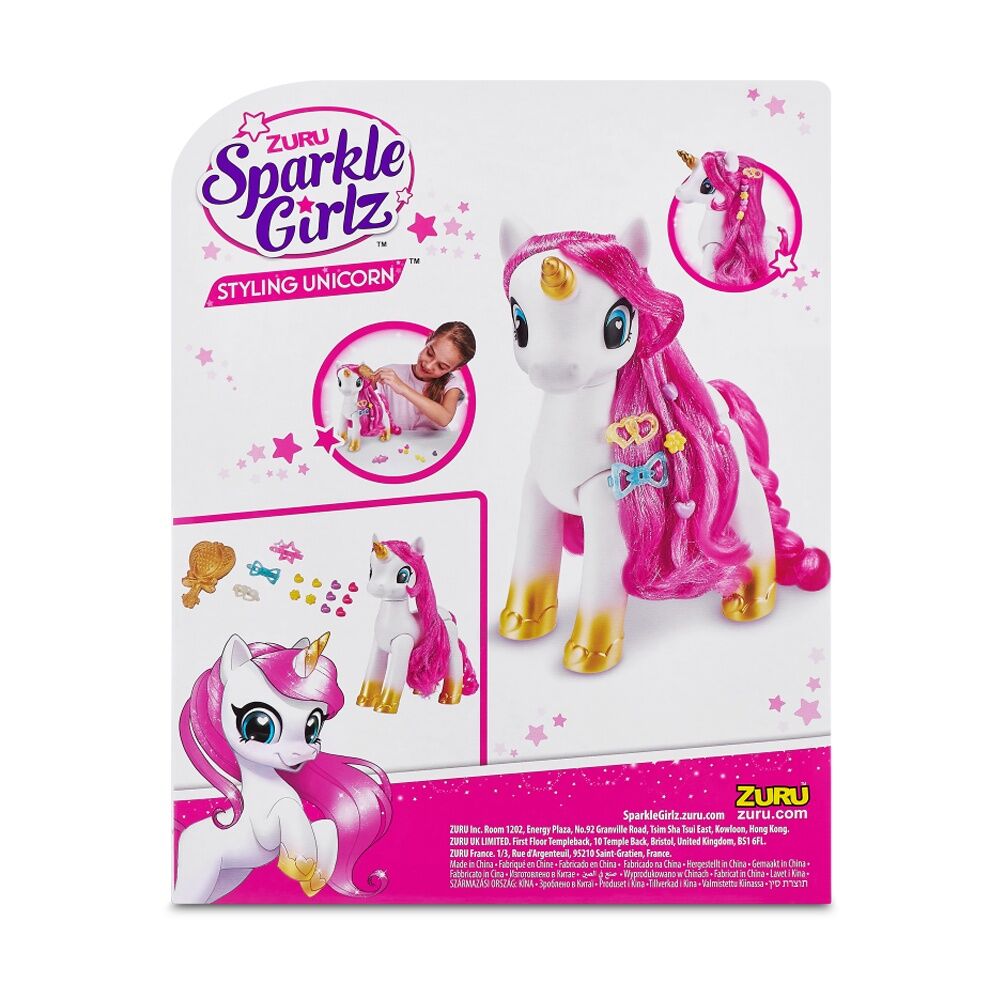 4PK Zuru Sparkle Girlz Styling Unicorn Doll Playset Kids/Children - 3y+