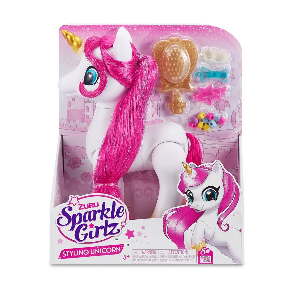 4PK Zuru Sparkle Girlz Styling Unicorn Doll Playset Kids/Children - 3y+
