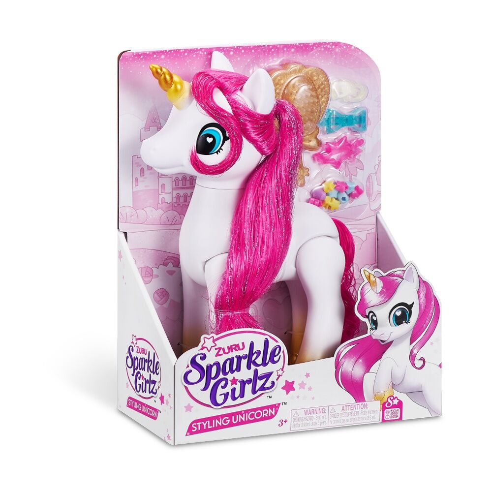 4PK Zuru Sparkle Girlz Styling Unicorn Doll Playset Kids/Children - 3y+