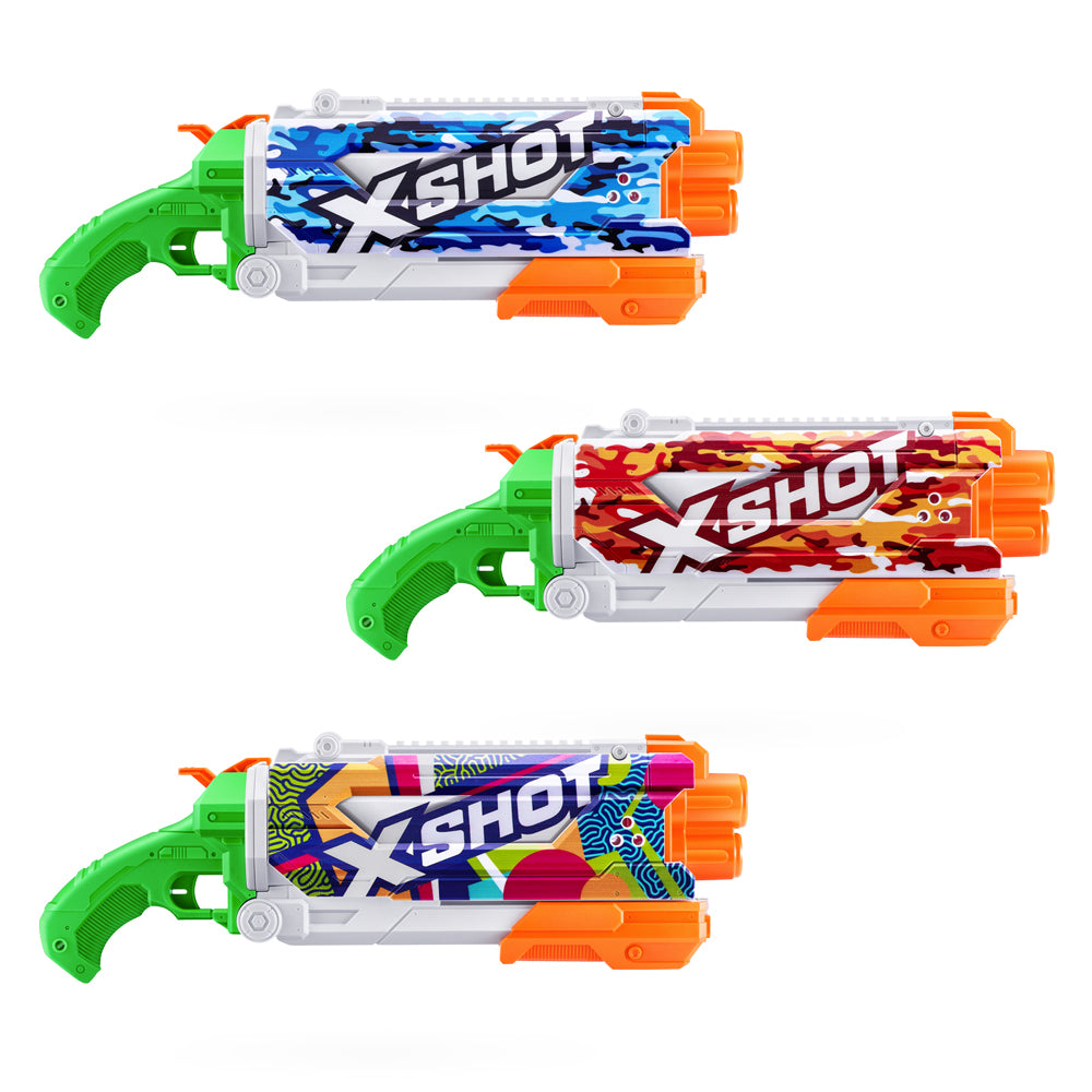Zuru X-SHOT Fast Fill Skins Water Gun Pump Action Assorted 5+
