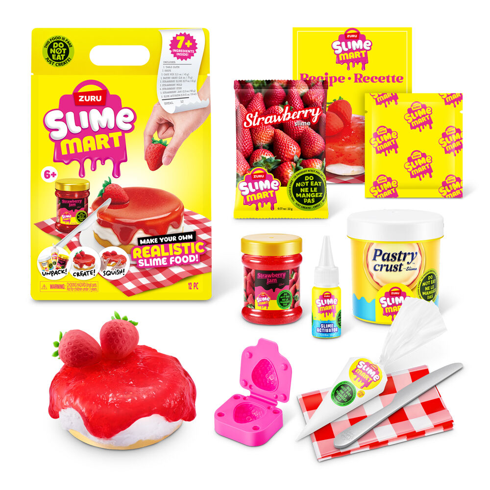 2PK Zuru Slime Mart Small Shopping Bag Series 1 - Strawberry Cheesecake Kids Clay