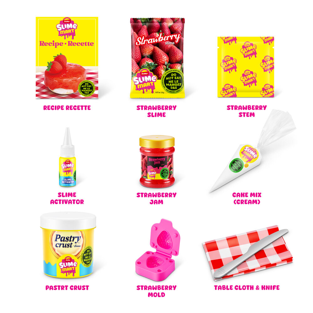 2PK Zuru Slime Mart Small Shopping Bag Series 1 - Strawberry Cheesecake Kids Clay