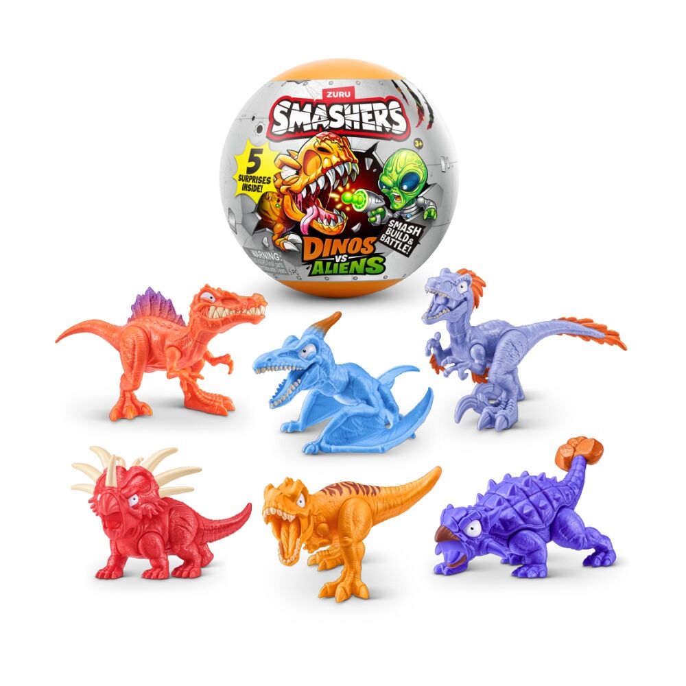 4PK Zuru Smashers Dinos vs Aliens Planet Capsule Kids/Children - 3y+ Assorted