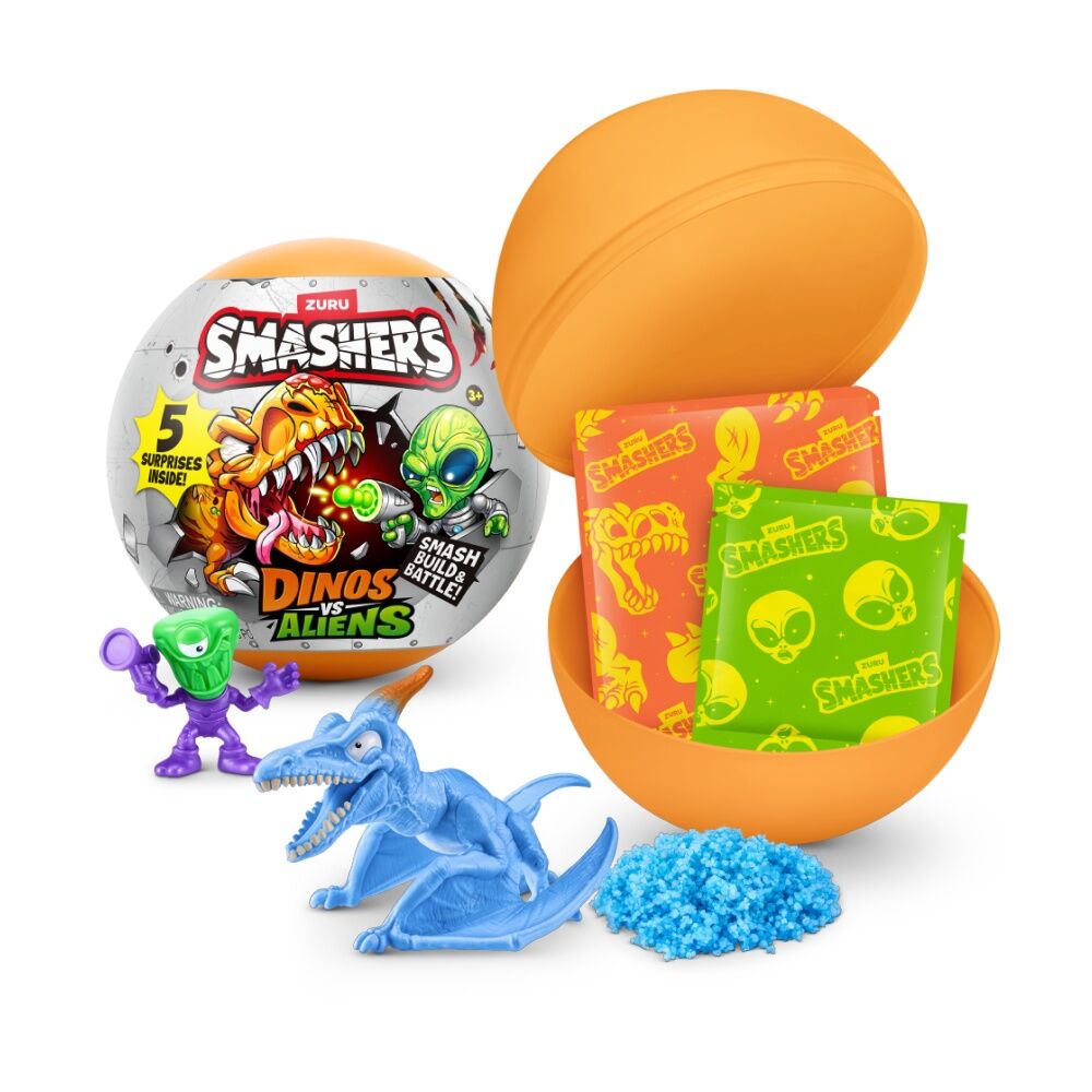 4PK Zuru Smashers Dinos vs Aliens Planet Capsule Kids/Children - 3y+ Assorted