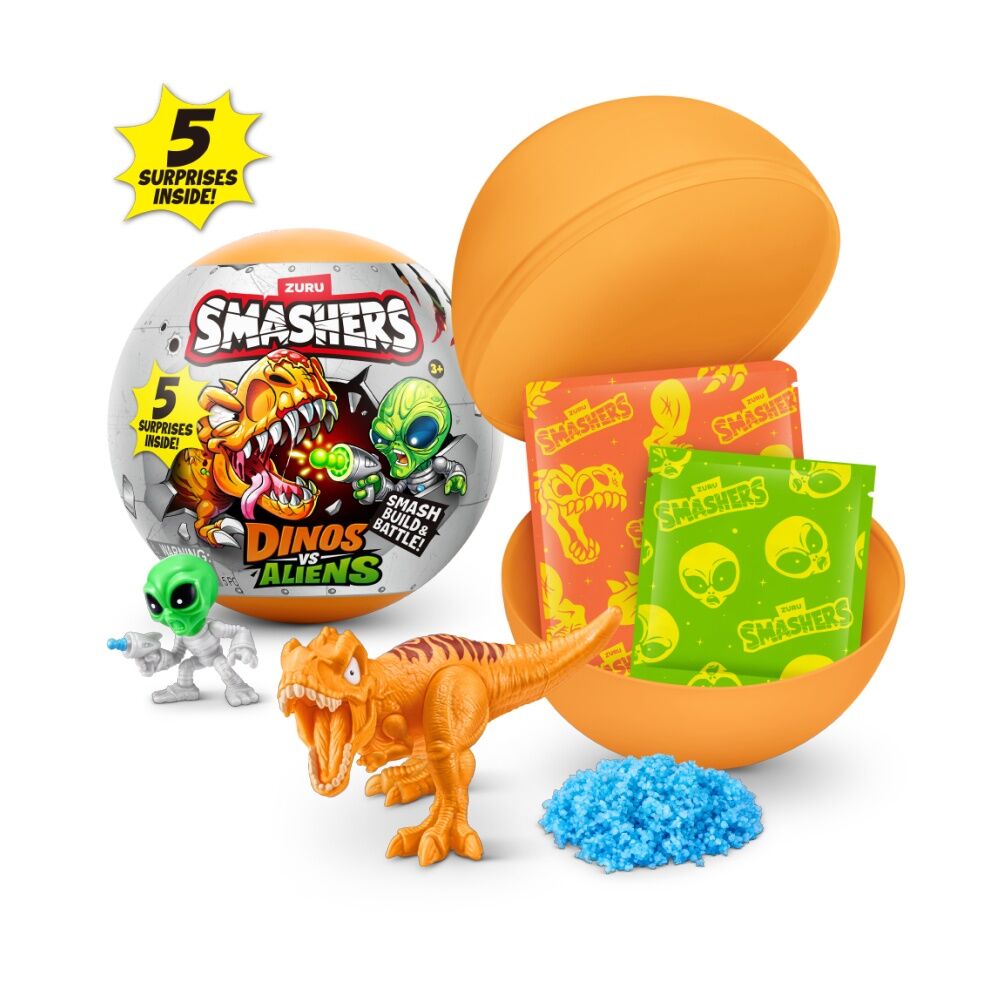 4PK Zuru Smashers Dinos vs Aliens Planet Capsule Kids/Children - 3y+ Assorted