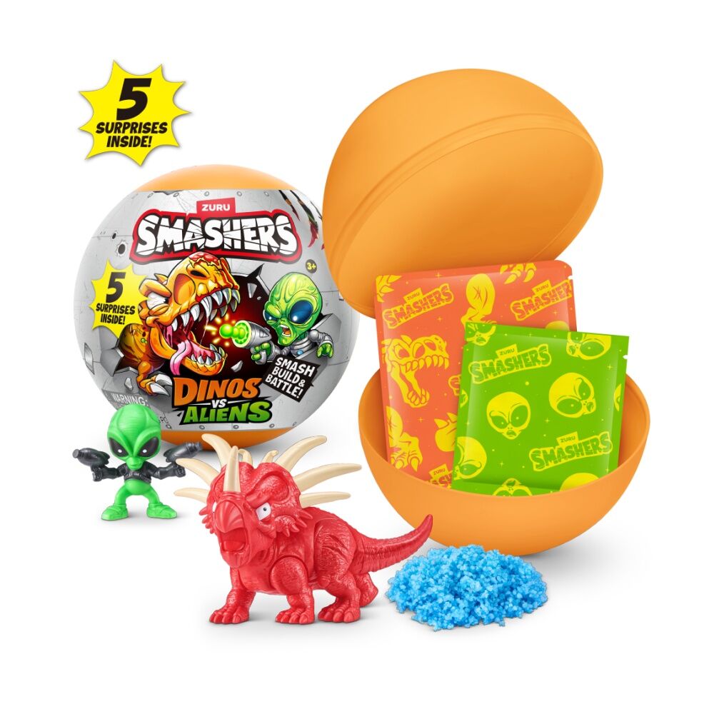 4PK Zuru Smashers Dinos vs Aliens Planet Capsule Kids/Children - 3y+ Assorted