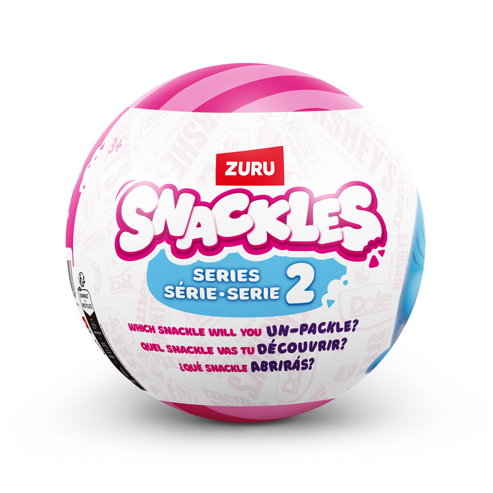 4PK Zuru Snackles S2 Mystery Capsule Plush Toy 5 Inch - Assorted 3y+