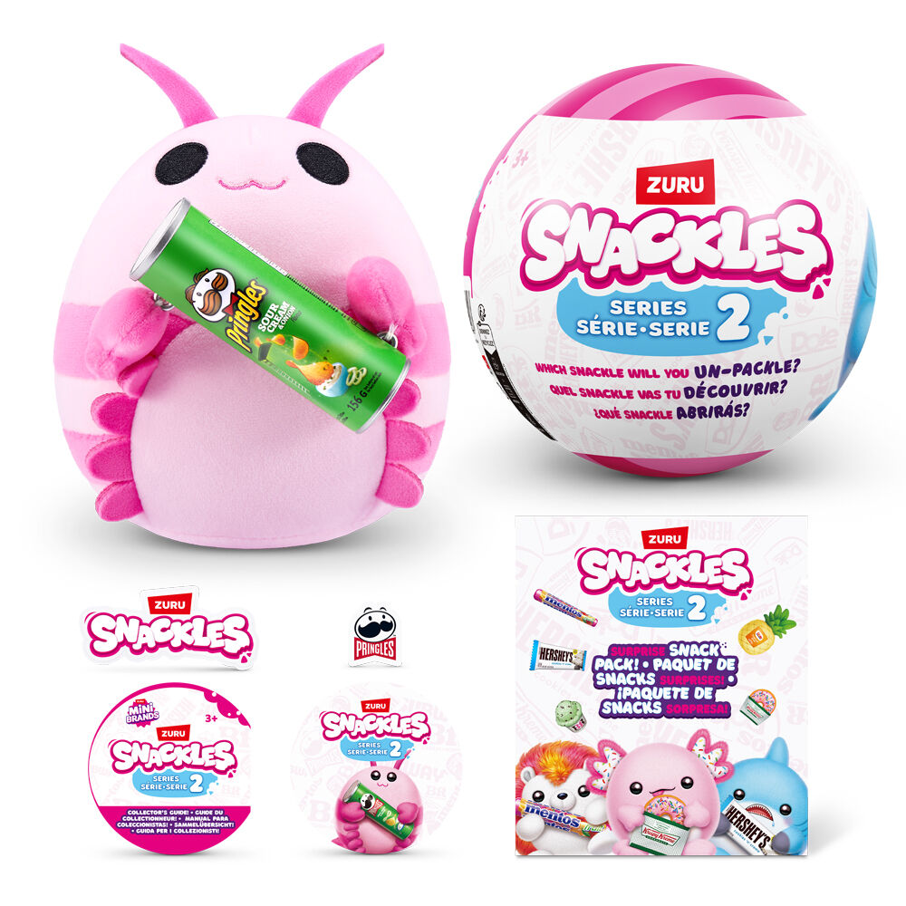 4PK Zuru Snackles S2 Mystery Capsule Plush Toy 5 Inch - Assorted 3y+
