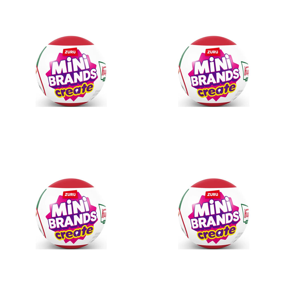 4PK Zuru Mini Brands Create Krispy Kreme Display Pack Miniatures Kids/Children 14y+