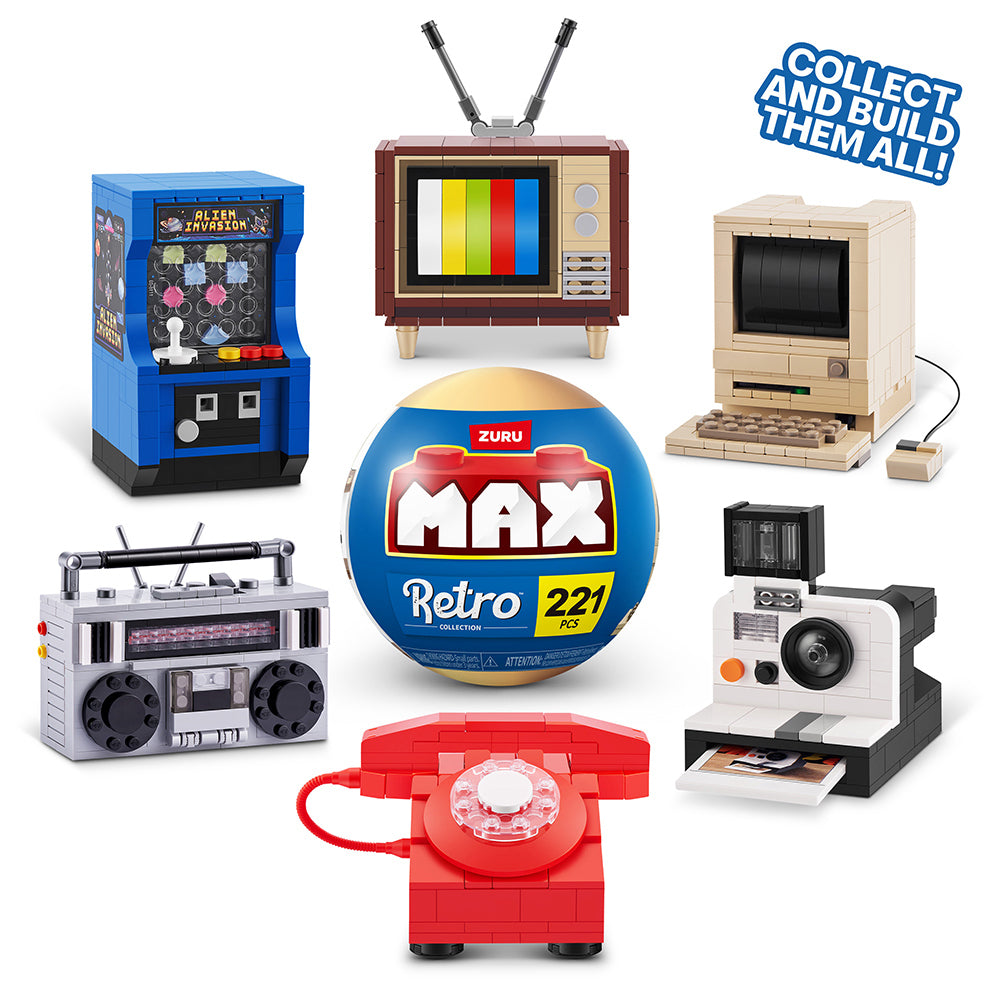 2PK Zuru Max Premium Retro Series Building Toy Assorted 8y+