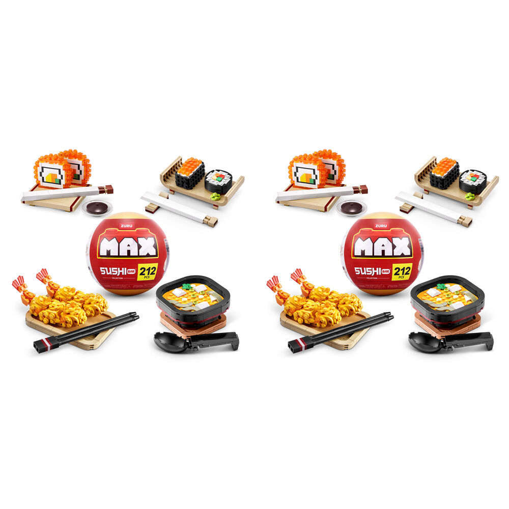 2PK Zuru Max Premium Sushi Bar Brick Building Set Collection Kids/Children 8y+