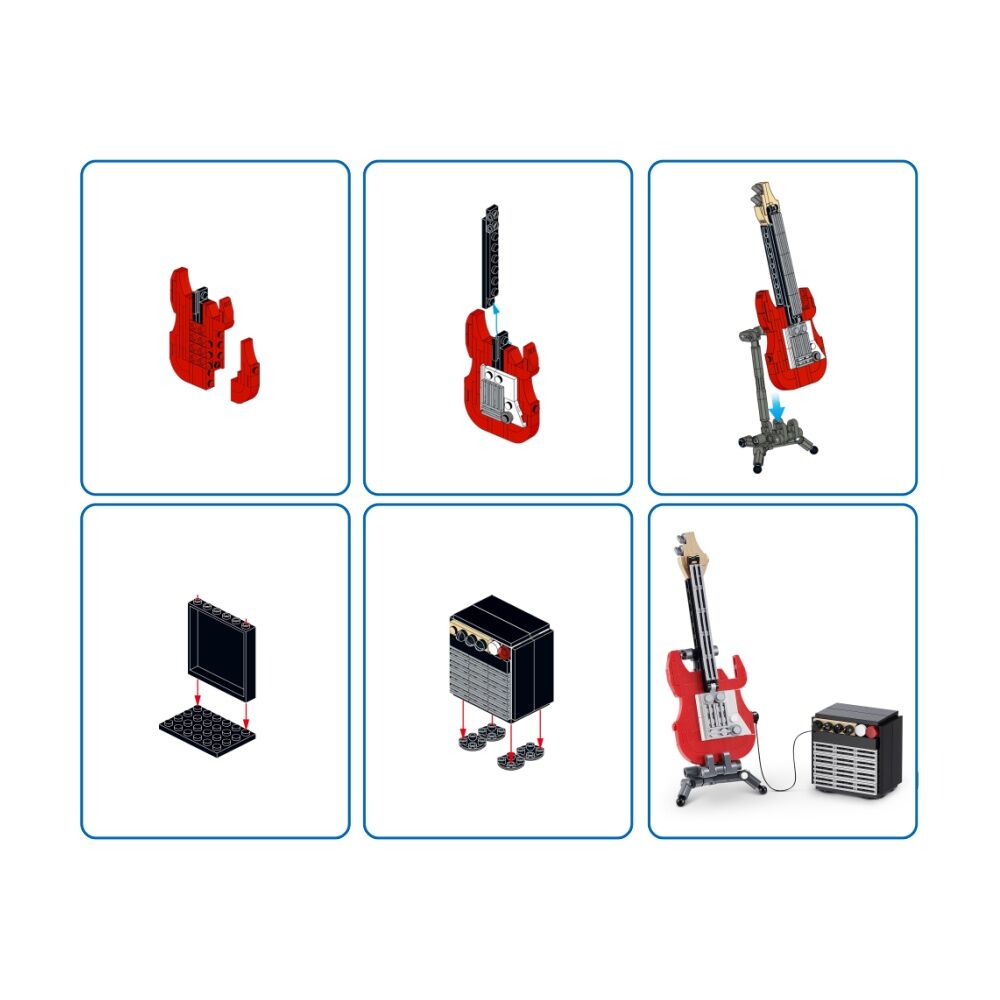 2PK Zuru Max Premium Retro Series 2 Guitar & Amp Miniatures Kids/Children - 8y+