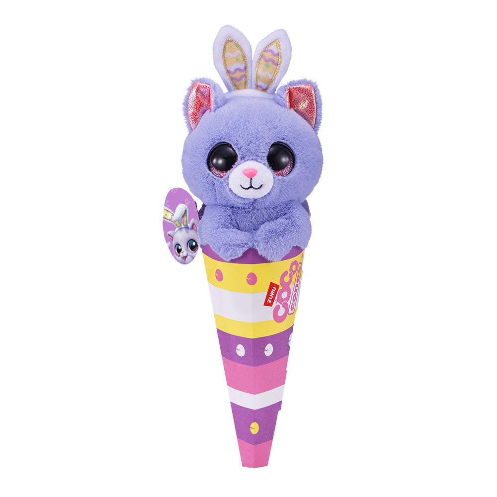 3PK Zuru Coco Cones Bunny Animal Plush Toy Assorted 3y+