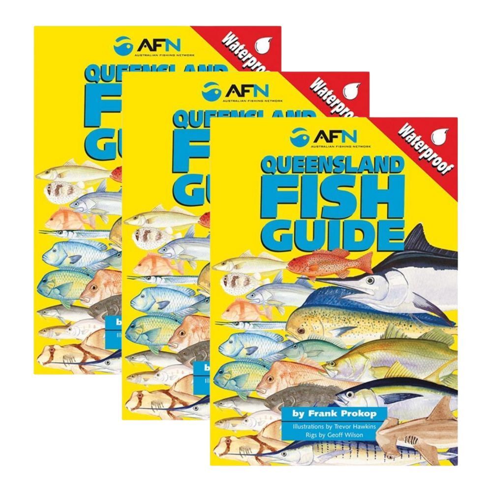 3PK AFN QLD Waterproof Fish Guide Book 64-Pages 14.5x10.5cm