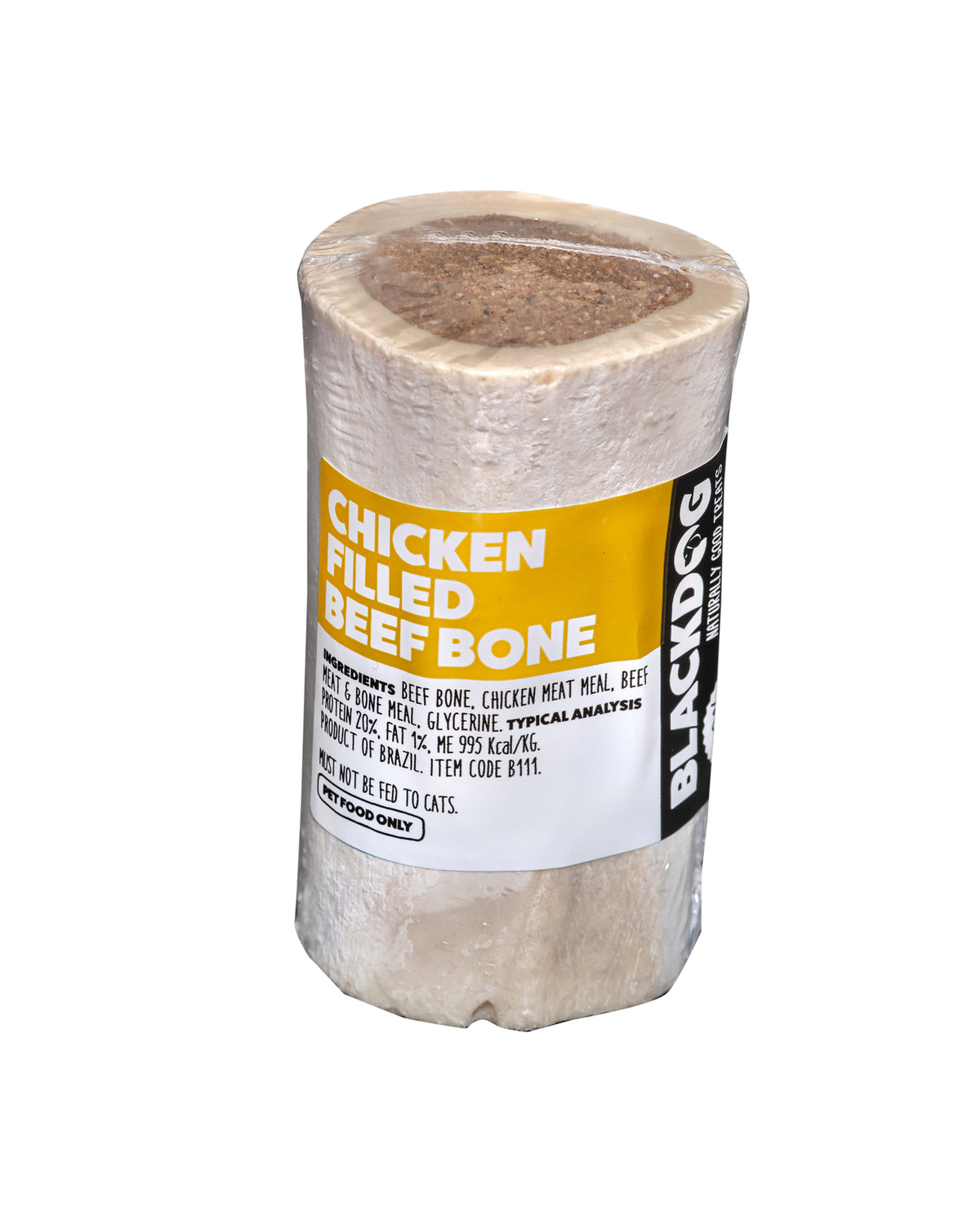 2PK Blackdog Chicken Filled Beef Bone Dog Treat