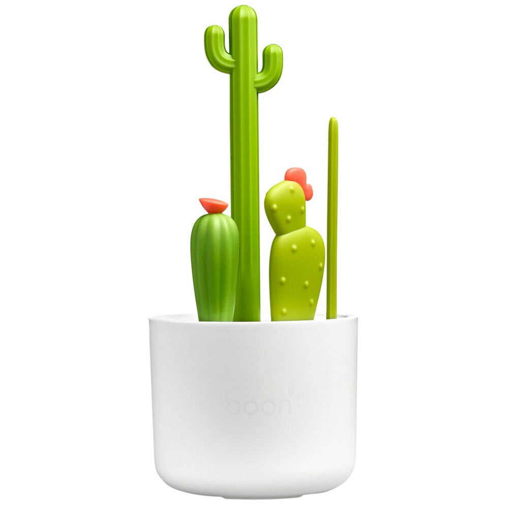 4pc Boon Cacti Bottle Brush Set - White/Green